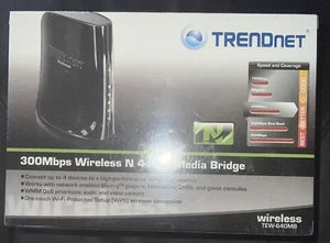 Wireless Media Bridge TRENDnet N300 4-Port, TEW-640MB Sealed - Picture 1 of 4