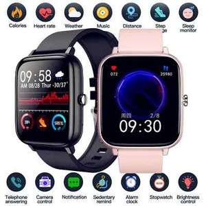 NEU 2023 Smartwatch Anruf tätigen/beantworten Fitness Tracker Herzfrequenz Blutsauerstoff UK - Bild 1 von 25