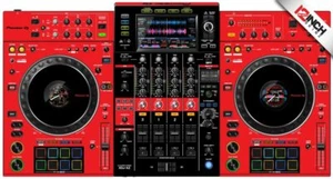 Pioneer XDJ-XZ Skin - rot/schwarz Serato - Bild 1 von 1