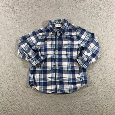 Camisa de franela Hanna Differson niños talla 100 azul a cuadros  Foto 1 de 4