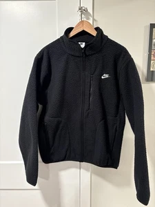 Chaqueta polar Nike Sportswear NSW Tech cremallera Sherpa negra FZ0888-010 para hombre S nueva con etiquetas - Imagen 1 de 5
