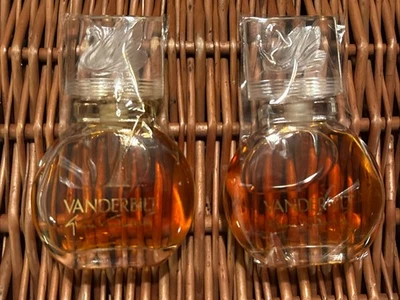 Lote de 2 botellas de vidrio con tapón Gloria Vanderbilt 1,0 oz / 30 ml EDT Splash Foto 1 de 4