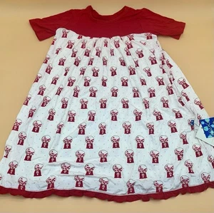 Kickee Pants Bamboo Girl Natural Gumball Swing Dress Size 7 New - Picture 1 of 4