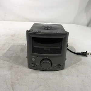 RCA Stereo CD Clock Radio RP3751A Dual Alarm AM FM Player Gray Compact Disc - Picture 1 of 6