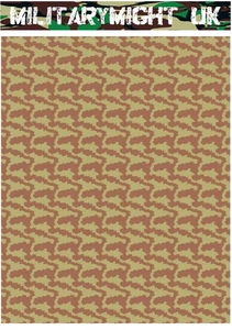 1 18 / 1 16 SCALE MILITARY CAMO TARPS WW2 BRITISH BROWN DIORAMA SHEET - Picture 1 of 2