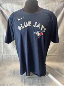 NIKE Toronto Blue Jays Erik Swanson #50 Team Issue Warm Up Shirt Uomo XL Blu - Foto 1 di 6