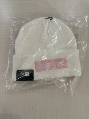 Supreme New Era коробка логотип Beanie белый FW25 новый в руке - Изображение 1 из 2