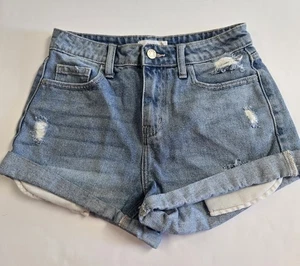 Cello Jean Shorts Women Size XS Blue Mid Rise Cuffed - Picture 1 of 10