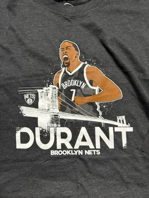 BNWT 47brand NBA Brooklyn Nets Kevin Durant Gray T Shirt  XL  - Image 1 of 3