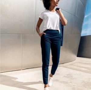 Ministry of Supply Kinetic Damenhose blau Größe 12 Pull-On elastischer Bund Jogginghose - Bild 1 von 11