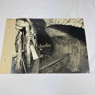 Vintage 1930’s Press Photo Peter Fish Studio Chicago Magnolia Ave. Sewer System - Image 1 of 4
