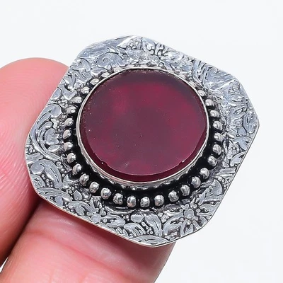 Mozambique Garnet Gemstone Ring Handmade Antique Design Gift Jewelry 7" FR 5466 - Image 1 of 4