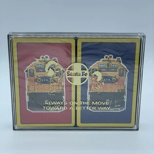Vintage Santa Fe Railroad Playing Cards 2 Double Deck Sealed Case - Picture 1 of 6