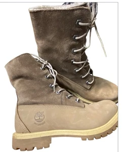 Timberline waterproof Teddy fleece fold over boots. Size 6.5. Leather. - Picture 1 of 12