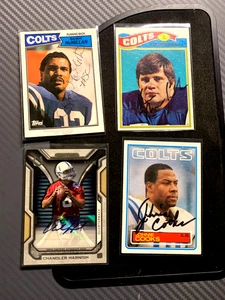 VINTAGE NFL BALTIMORE COLTS LOT (9) SIGNED & PATCH W/JOE WASHINGTON - Picture 1 of 2