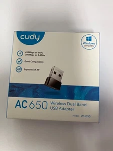 Cudy AC650 Wireless Dual Band USB WiFi Adapter 200Mbps Windows Compatible - Picture 1 of 2