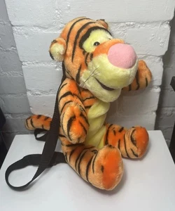Vintage Disney Tigger Plüsch Rucksack Winnie Puuh Pyramide Top - Bild 1 von 11
