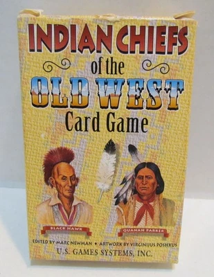 INDIAN CHIEFS OF THE OLD WEST PLAYING CARD GAME 1996 U.S. GAMES SYSTEMS COMPLETE - Image 1 of 2