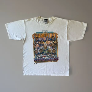 Vintage Denver Broncos Shirt Large weiß 90s NFL Football Super Bowl Champs - Bild 1 von 8