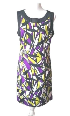 Ronni Nicole Dress Womens 18W Plus Black Purple Stretch Casual Career Comfort  - Image 1 of 4