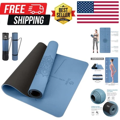 Non-Toxic Extra Wide Yoga Mat – 72"x32" with Alignment for Perfect Positions - Image 1 of 4