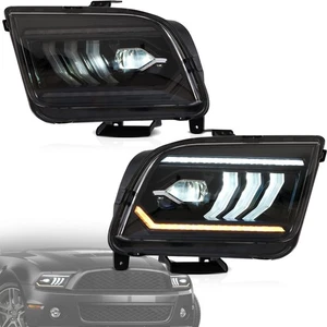 LED Projector Headlights For Ford Mustang 2005-2009 w/ Sequential Turn Signals - Bild 1 von 18