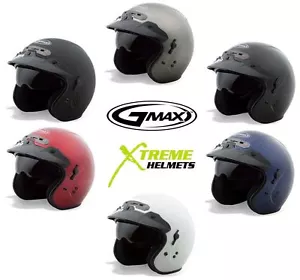 Gmax GM32 Helmet Inner Sunshield Open Face Washable Round Oval DOT XS-3XL - Foto 1 di 25