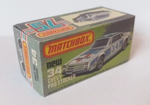 Matchbox Superfast #34c 1:64 Chevy Pro Stocker Repro Box Typ-K Lesney Series-75 - Bild 1 von 4