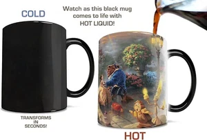 Thomas Kinkade's "Beauty and the Beast Falling In Love" Morphing Ceramic Mugs,11 - Picture 1 of 12