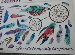 Dream Catcher Feathers Wall Decals Quotes Dreams Come True Wall Stickers Window - Picture 1 of 9