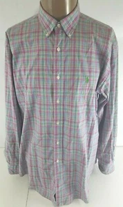 Ralph Lauren Mens Classic Fit Multi Color Long Sleeve Button Shirt LARGE Cotton - Picture 1 of 7