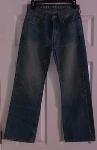 AMERICAN EAGLE JEANS MEN'S SIZE 26/28 LOW RISE BOOT-CUT RELAXED JEANS - Picture 1 of 3