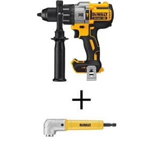 DEWALT Hammer Drill 1/2" 20V MAX XR Brushless + Right Angle Magnetic Attachment - Picture 1 of 10