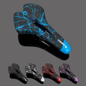 Gel Filled Bicycle Saddle PU Leather Mountain Road Bike Seat Soft MTB Seat - Picture 1 of 16