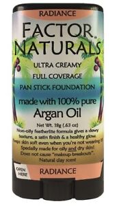 Factor Naturals Radiance #208 Pan stick foundation w/Argan oil Made in the USA