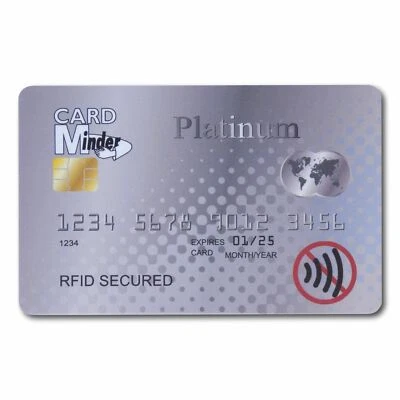 Card Minder Platinum RFID Blocking Contactless Protection Protects Entire Wallet