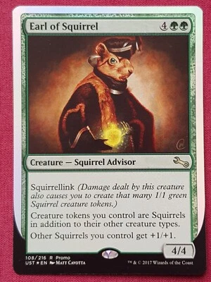 Magic The Gathering UNSTABLE FOIL EARL OF SQUIRREL green card MTG - Image 1 of 2
