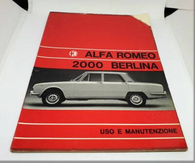 ALFA ROMEO 2000 - LIBRETTO USO E MANUTENZIONE - Immagine 1 di 2