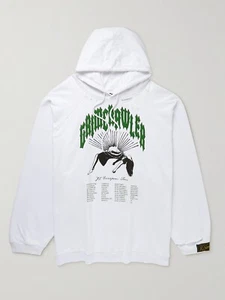 RAF SIMONS 'Grimcrawler' Oversized Distressed Printed Hoodie White Large L - Picture 1 of 5