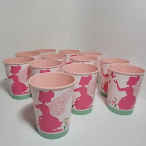 ✨ Pink Fairy Sparkle plastic reusable party cups 12 COUNT| (16 oz) - Picture 1 of 2