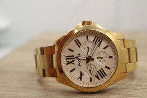Womens Fossil AM4511 Watch 6.75" Rose Gold Tone Stainless New Battery - Picture 1 of 6