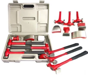 NEW 7PCS FENDER KIT HAMMER DOLLY AUTO BODY REPAIR TOOLS - Foto 1 di 2