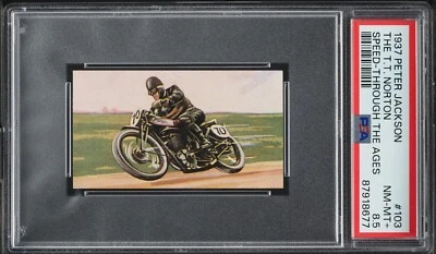 1937 Peter Jackson Speed Through The Ages T.T. Norton Stanley Woods #103 PSA 8.5 - Image 1 of 2