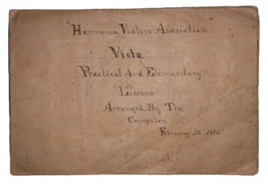 1893, ORIGINAL MANUSCRIPT, VIOLA, PRACTICAL & ELEMENTARY LESSONS, MUSIC BOOK - Picture 1 of 12