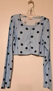 "Kensie Girl" Blue Floral Cardigan. Size 12. - Picture 1 of 3