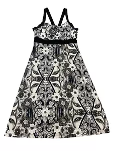 Prana Dress Womens Medium Sleeveless Activewear Stratch Black Bandbra A Line* - Picture 1 of 7