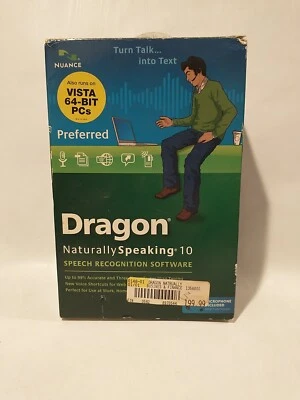 NUANCE DRAGON NATURALLY SPEAKING PREFERRED 10 SPEECH RECOGNITION SOFTWARE-NUANCE - Image 1 of 4