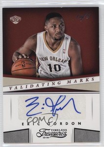 2013 Panini Timeless Treasures Validating Marks Black 1/1 Eric Gordon #20 Auto