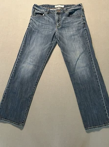 Lee Jeans 34x30 Blu L342 Serie Moderna Gamba Dritta Anticato Sbiadimento - Foto 1 di 10
