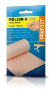 Profoot Moleskin Roll 7cm x 40cm Comfort Padding Sheet for Foot/Feet/Shoes - Picture 1 of 5